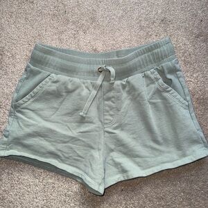 Pink Lily Light Sage Loungewear Drawstring Shorts